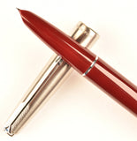 Vintage Parker 51 Classic Mk2 in light burgundy, Steel cap - Extra Fine nib