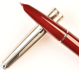 Parker 51 Classic Mk2 in light burgundy, Steel cap - Broad nib