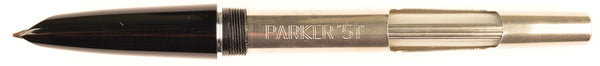 Parker 51 Classic Mk2 in black, Steel cap - Medium nib – Battersea Pen Home