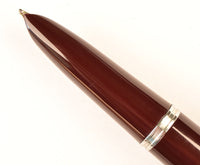 Parker 51 Custom in dark burgundy, gold cap - Extra Broad nib