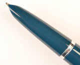 Parker 51 Custom in teal blue, gold cap - Medium nib