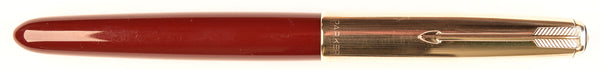 Parker 51 Custom in light burgundy, gold cap - Fine nib