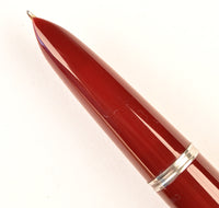Parker 51 Custom in light burgundy, gold cap - Fine nib