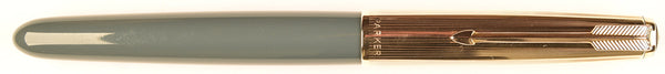 Parker 51 Custom in grey, gold cap - Fine nib