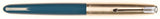 Parker 51 Classic in teal blue, Steel cap - Fine/Medium nib