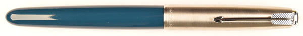 Parker 51 Classic in teal blue, Steel cap - Fine/Medium nib