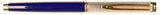 Waterman Gentleman in blue laque, Sterling silver cap with gold trim - Fine Oblique nib