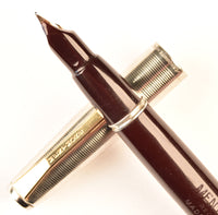 Mentmore 46 in dark burgundy, c1950 - Fine nib