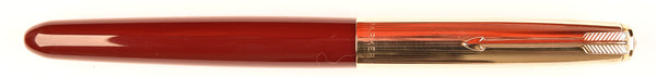 Parker 51 Custom in light burgundy, gold cap - Medium nib