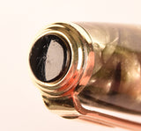 Wyvern 404 in black veined silver pearl marble, c1950 - Medium nib