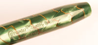 Conway Stewart 84 Lever Filler in gold veined green pearl marble - Medium nib