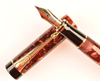 Parker Duofold Centennial in burgundy marble - Fine nib
