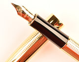 Parker Sonnet in 23k gold plated Cascade pattern - Medium nib, Boxed