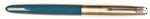 Parker 51 Classic in teal blue, Steel cap - Medium nib