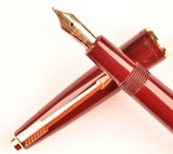 Parker Transitional Duofold in burgundy - Medium nib
