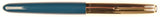 Parker 51 Custom in teal blue gold cap - Medium nib