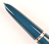 Parker 51 Custom in teal blue gold cap - Medium nib