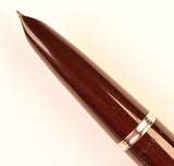 Parker 51 Classic in dark burgundy, Steel cap - Medium nib - Boxed