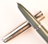 Parker 51 Classic pen & pencil set in grey, Steel cap - Medium nib - Boxed