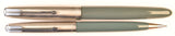 Parker 51 Classic pen & pencil set in grey, Steel cap - Medium nib - Boxed