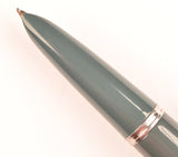 Parker 51 Custom in grey, gold cap - Medium nib