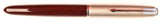 Parker 51 Classic in dark burgundy, Steel cap - Medium nib