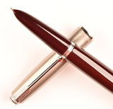 Parker 51 Classic in dark burgundy, Steel cap - Medium nib