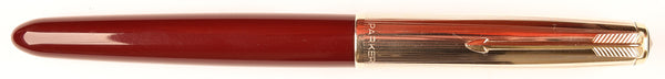 Parker 51 Custom in light burgundy, gold cap - Medium nib