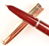 Parker 51 Custom in light burgundy, gold cap - Medium nib
