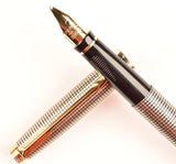 Parker 75 in sterling silver, Cisele design - Broad Oblique 30 degree nib