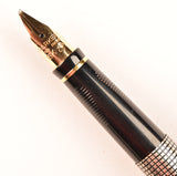 Parker 75 in sterling silver, Cisele design - Broad Oblique 30 degree nib