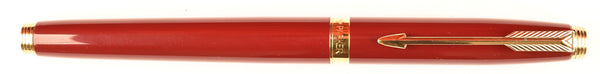 Parker 75 in burgundy laqué, Gold trim - Medium Oblique 30 degree nib