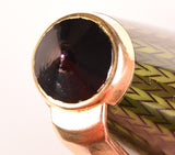 Conway Stewart 85L Lever Filler in green and black herringbone - Broad stub nib