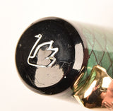Mabie Todd Swan SM205/84 Lever Filler in green snakeskin, Gold trim - Broad nib - Boxed
