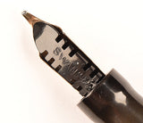 Mabie Todd Swan SM205/84 Lever Filler in green snakeskin, Gold trim - Broad nib - Boxed