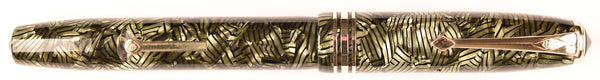 Conway Stewart 58 Duro in green candystripe, Gold trim - Fine nib - Boxed