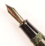 Conway Stewart 58 Duro in green candystripe, Gold trim - Fine nib - Boxed