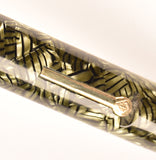 Conway Stewart 58 Duro in green candystripe, Gold trim - Fine nib - Boxed