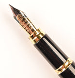 Waterman Man 100 in black, Gold trim - Fine nib