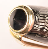 Conway Stewart 24 pen & pencil set in silver candystripe, Gold trim - Fine nib - Boxed