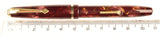 Conway Stewart 560 Dinkie in gold veined red pearl marble, Gold trim - Medium nib - Boxed
