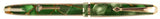 Conway Stewart 560 Dinkie in brown/gold veined green pearl marble, Gold trim - Medium nib - Boxed