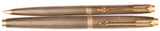 Parker 75 pen & pencil set in sterling silver, Cisele design, USA - Fine nib - Boxed