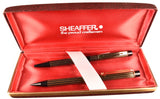 Sheaffer Targa ballpoint and pencil set in Regency Stripe design - 0.9mm leads - Boxed