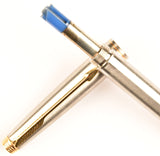 Parker 75 Flighter DL Ballpoint in brushed steel with Gold trim, USA