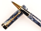 Parker Duofold Rollerball in blue marble, Gold trim