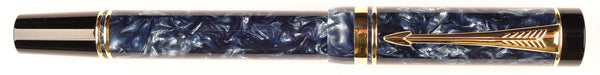 Parker Duofold International in blue marble - Fine nib