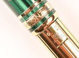 Montblanc Nicolai Mozart ballpoint in malachite and vermeil sterling silver, c1996