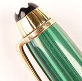 Montblanc Nicolai Mozart ballpoint in malachite and vermeil sterling silver, c1996