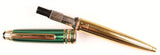 Montblanc Nicolai Mozart ballpoint in malachite and vermeil sterling silver, c1996